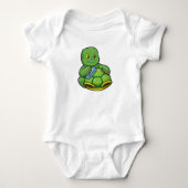 Schildpad met Shell & Cleaning rag Romper (Voorkant)