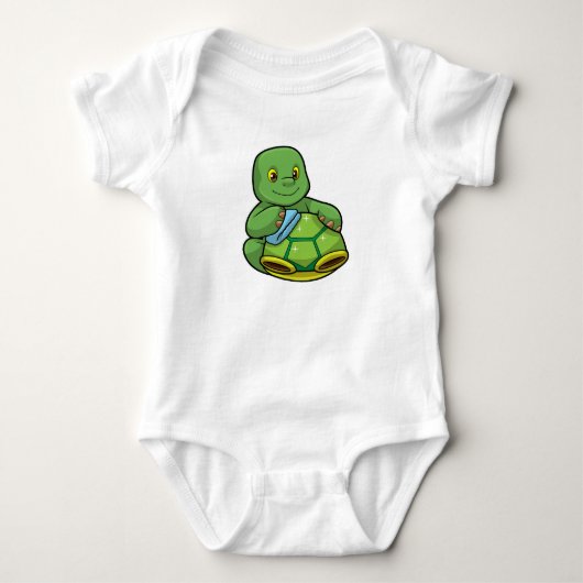 Schildpad met Shell & Cleaning rag Romper (Voorkant)