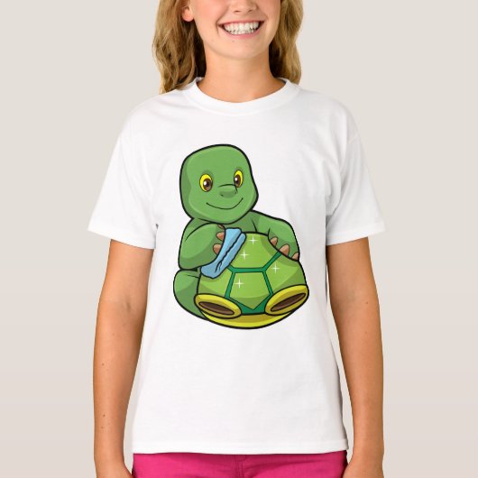Schildpad met Shell & Cleaning rag T-shirt (Voorkant)