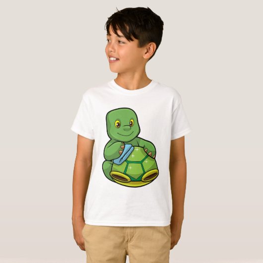 Schildpad met Shell & Cleaning rag T-shirt (Voorkant volledig)