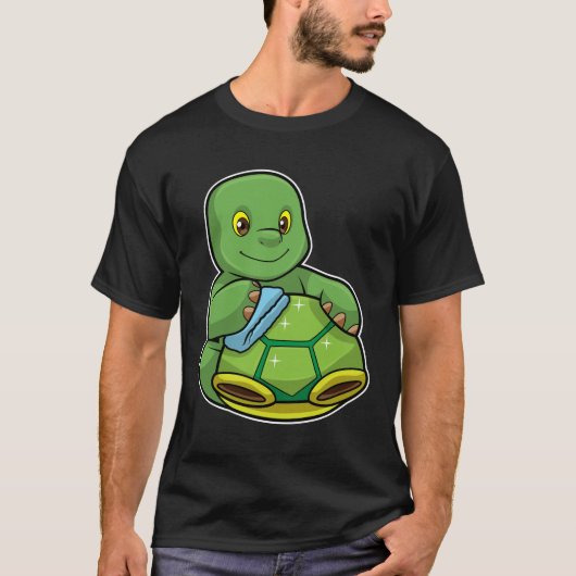 Schildpad met Shell & Cleaning rag T-shirt (Voorkant)