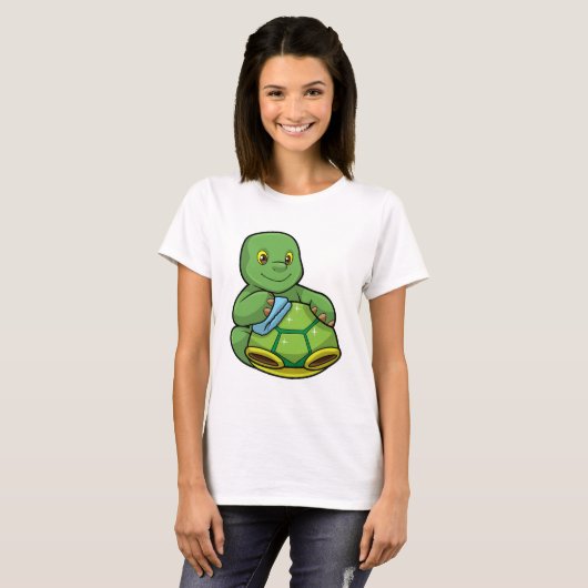 Schildpad met Shell & Cleaning rag T-shirt (Voorkant volledig)