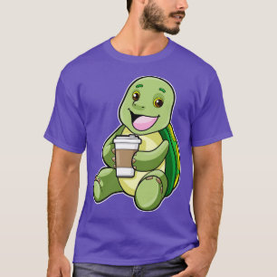 Schildpad met Shell Koffie om te gaan T-shirt
