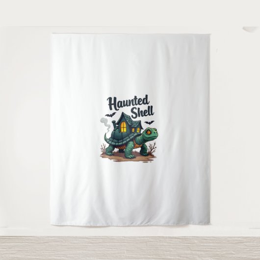 Schildpad met spookachtige schelp wandkleed (Voorkant)