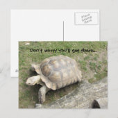 Schildpad met spreuk briefkaart (Voorkant / Achterkant)
