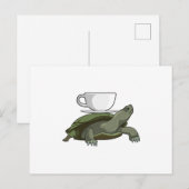 Schildpad met Teacup Briefkaart (Voorkant / Achterkant)
