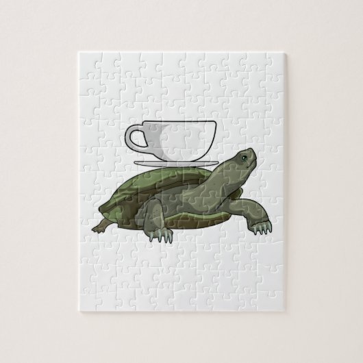 Schildpad met Teacup Legpuzzel (Verticaal)