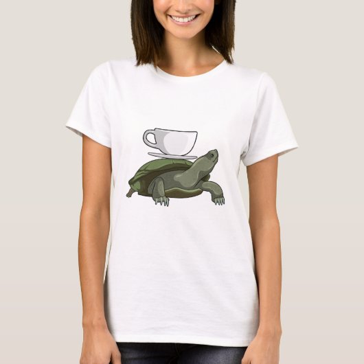 Schildpad met Teacup T-shirt (Voorkant)