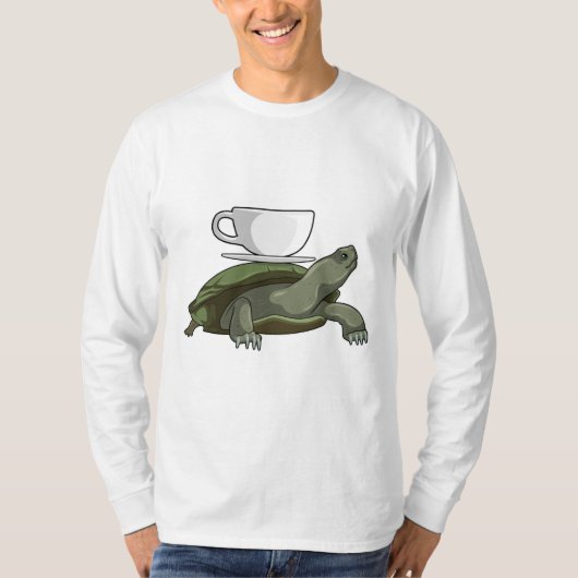 Schildpad met Teacup T-shirt (Voorkant)
