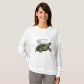 Schildpad met Teacup T-shirt (Voorkant volledig)