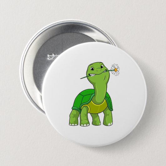 schildpad met ventilator ronde button 7,6 cm (Voorkant /achterkant)