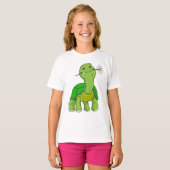 schildpad met ventilator t-shirt (Voorkant volledig)