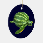Schildpad met watermeloenen keramisch ornament (Rechts)