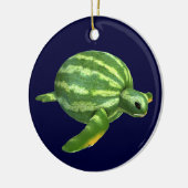Schildpad met watermeloenen keramisch ornament (Links)