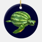 Schildpad met watermeloenen keramisch ornament (Achterkant)
