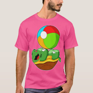 Schildpad met waterpolo t-shirt