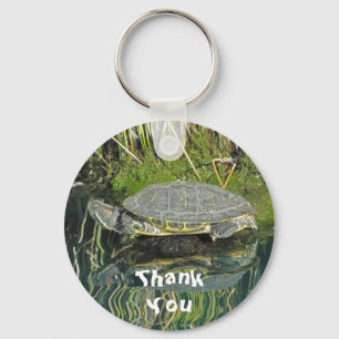 Schildpad met waterreflectie Wildleven Dank je Sleutelhanger