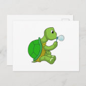 Schildpad met zeepbellen briefkaart (Voorkant / Achterkant)