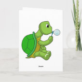 Schildpad met zeepbellen kaart (Achterkant)