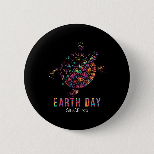 Schildpad milieubescherming Earth Day sinds Ronde Button 5,7 Cm (Voorkant)