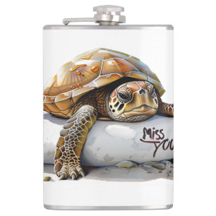 Schildpad mist je fles heupfles