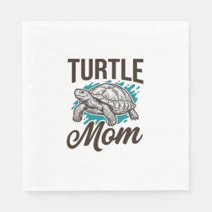 Schildpad Moeder Vintage Gravure Vector Ontwerp_1 Servet