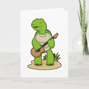 Schildpad Muzikant Gitaar Muziek Kaart
