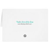 Schildpad: naad van de Zeeen Notecard (Achterkant Horizontaal)