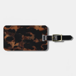 Schildpad Naadloos Patroon, Chic Schildpad Bagagelabel