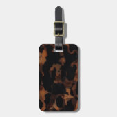 Schildpad Naadloze Patroon, Chic Schildpad Bagagelabel (Voorkant verticaal)