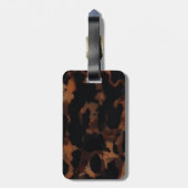 Schildpad Naadloze Patroon, Chic Schildpad Bagagelabel (Achterkant verticaal)