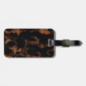 Schildpad Naadloze Patroon, Chic Schildpad Bagagelabel (Achterkant horizontaal)