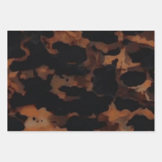 Schildpad Naadloze Patroon, Chic Schildpad Inpakpapier Vel (Voorkant 3)