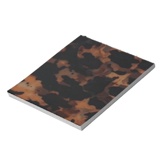 Schildpad Naadloze Patroon, Chic Schildpad Notitieblok (Linkerzijde)