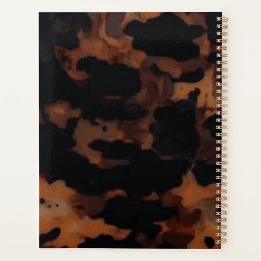 Schildpad Naadloze Patroon, Chic Schildpad Planner (Achterkant)