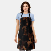 Schildpad Naadloze Patroon, Chic Schildpad Schort (Gedragen)