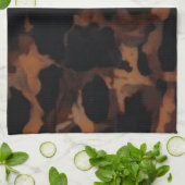 Schildpad Naadloze Patroon, Chic Schildpad Theedoek (Gevouwen)