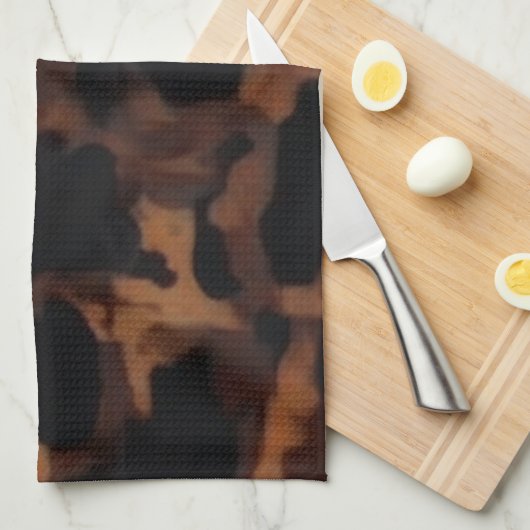 Schildpad Naadloze Patroon, Chic Schildpad Theedoek (Quarter Fold)