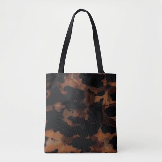 Schildpad Naadloze Patroon, Chic Schildpad Tote Bag (Voorkant)