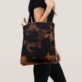 Schildpad Naadloze Patroon, Chic Schildpad Tote Bag (Dichtbij)