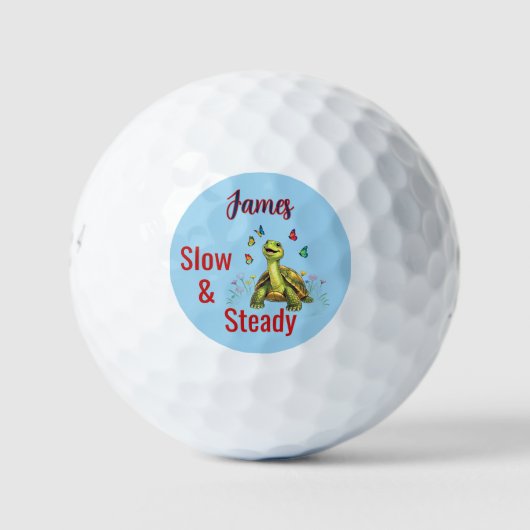 Schildpad -Naam/ Initiaal Golfballen (Voorkant)