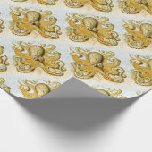 Schildpad Nautical Octopus Kraken Squid Cadeaupapier (Hoek)