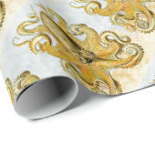 Schildpad Nautical Octopus Kraken Squid Cadeaupapier (Rol Hoek)