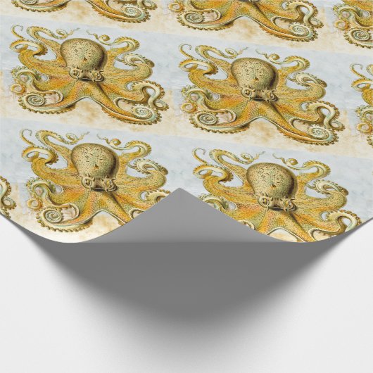 Schildpad Nautical Octopus Kraken Squid Cadeaupapier (Hoek)