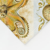 Schildpad Nautical Octopus Kraken Squid Fleece Deken (Hoek)
