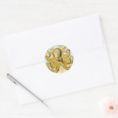 Schildpad Nautical Octopus Kraken Squid Ronde Sticker (Envelop)