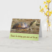 Schildpad - nek uit kaart (Gele Bloem)