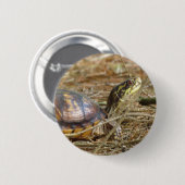 Schildpad - nek uit ronde button 5,7 cm (Voorkant /achterkant)