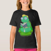 Schildpad Nerd Boek Bril T-shirt (Voorkant)