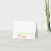 Schildpad Notecard met Blauwe Achtergrond Kaart (Achterkant)
